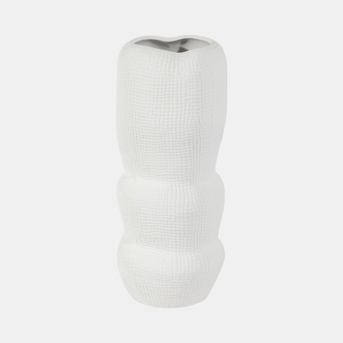 sagebrook home Cer 12" Waffle Texture Organic Vase White Wishlist Create New