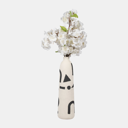 Sagebrook Home Cer 15" Funky Vase Ivory/black Wishlist Create New