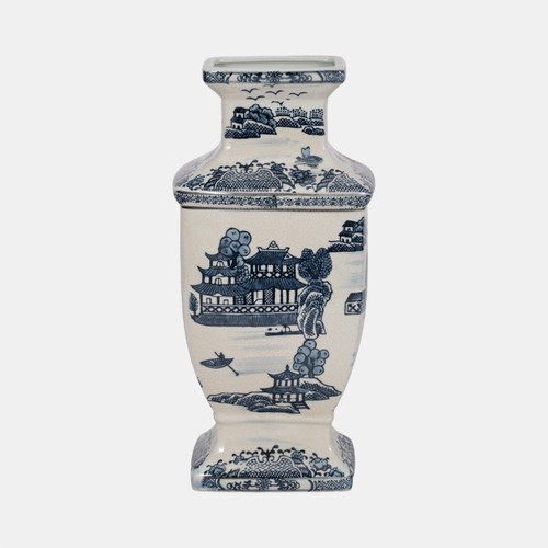 sagebrook home Cer 15"h Chinoiserie Vase Blue Wishlist Create New