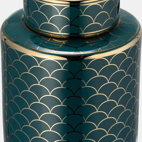 Sagebrook Home Cer 16" Crackle Jar W/ Lid Gold Wishlist Create New