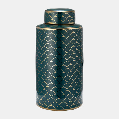 sagebrook home Cer 16" Crackle Jar W/ Lid Gold Wishlist Create New