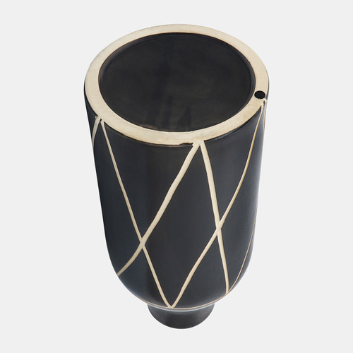 Sagebrook Home Cer 16"h Tribal Vase Black Wishlist Create New
