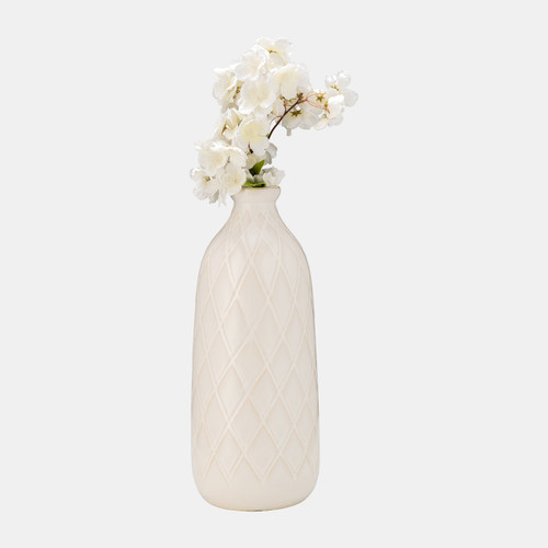 Sagebrook Home Cer 16" Plaid Textured Vase Beige Wishlist Create New