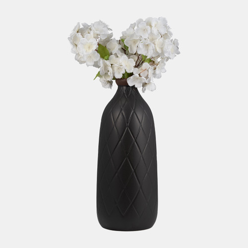 Sagebrook Home Cer 16" Plaid Textured Vase Black Wishlist Create New