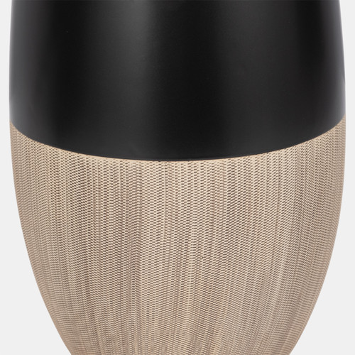 Sagebrook Home Cer 17"h 2-tone Vase Creme/black Wishlist Create New