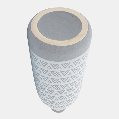 Sagebrook Home Cer 18"h Aztec Vase Gray Wishlist Create New