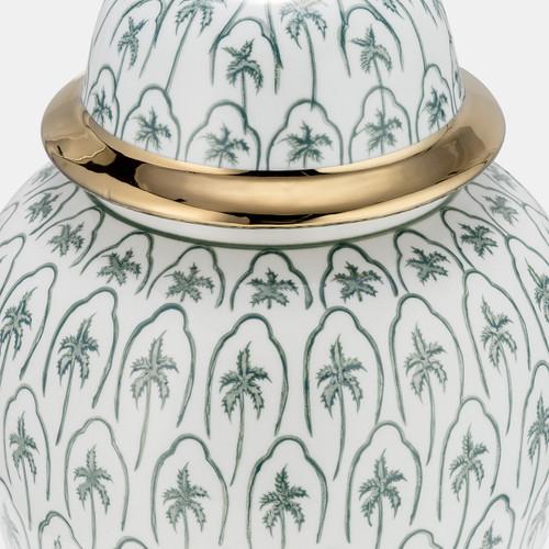 Sagebrook Home Cer 18"h Temple Jar Green/gold Wishlist Create New