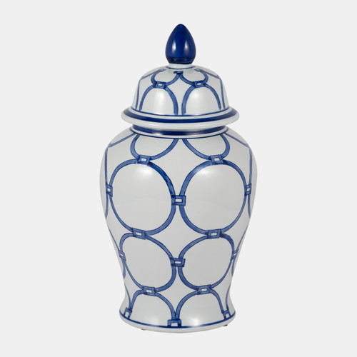 Sagebrook Home Cer 18" Links Temple Jar Blue/white Wishlist Create New