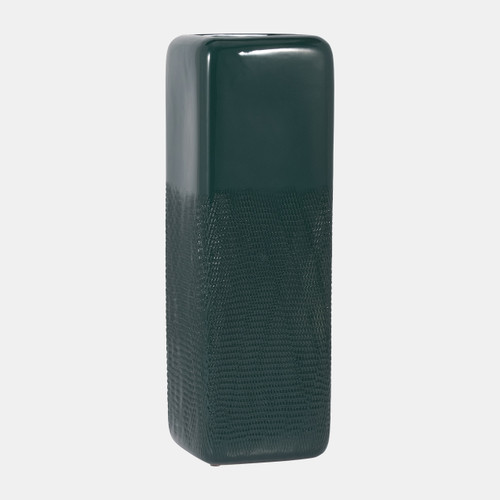 Sagebrook Home Cer 18" Squared Grooved Vase Forest Green Wishlist Create New