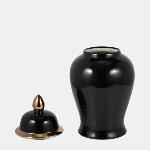 Sagebrook Home Cer 18" Temple Jar Black/gold Wishlist Create New