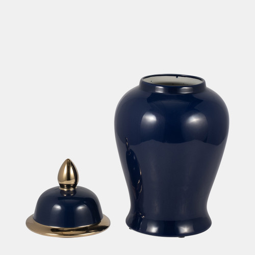 Sagebrook Home Cer 18" Temple Jar Navy/gold Wishlist Create New