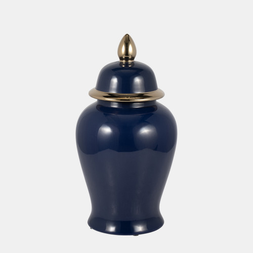 sagebrook home Cer 18" Temple Jar Navy/gold Wishlist Create New