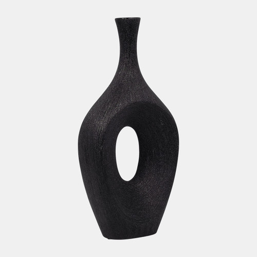 Sagebrook Home Cer 19" Beaded Open Cut Vase Black Wishlist Create New