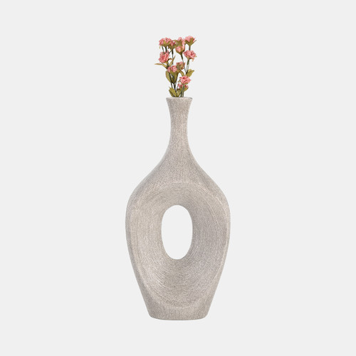 Sagebrook Home Cer 19" Beaded Open Cut Vase Silver Wishlist Create New