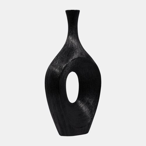 Sagebrook Home Cer 19" Scratched Open Cut Vase Black Wishlist Create New