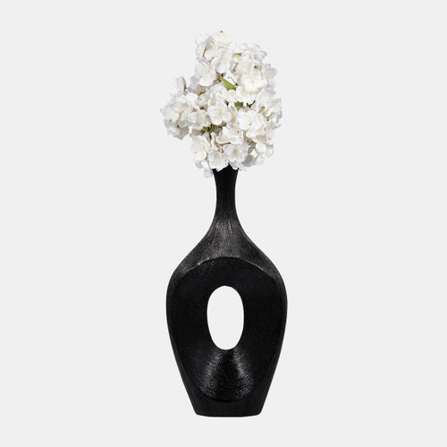 Sagebrook Home Cer 19" Scratched Open Cut Vase Black Wishlist Create New