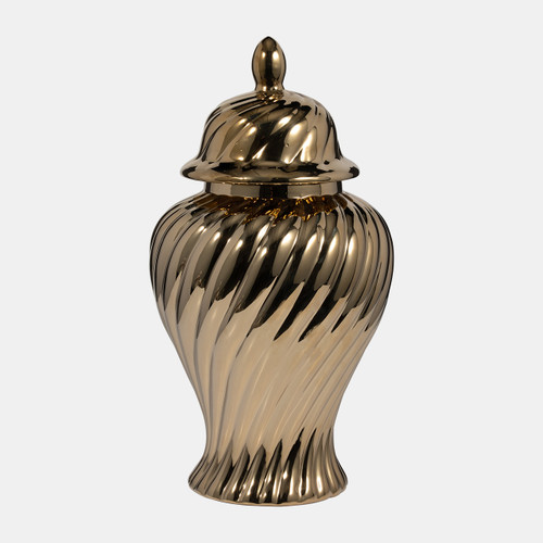 sagebrook home Cer 20" Swirl Temple Jar Gold Wishlist Create New