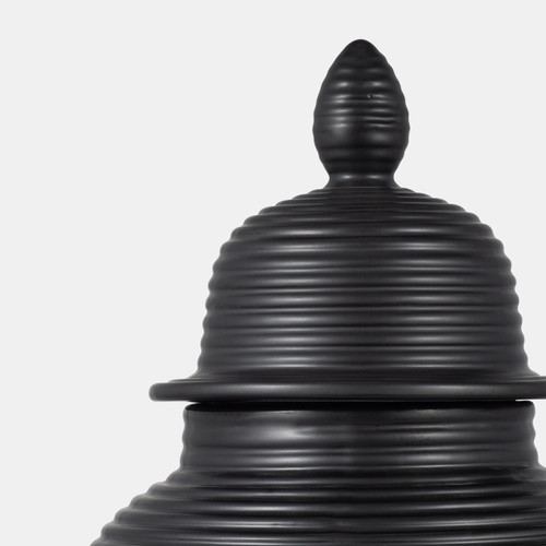 Sagebrook Home Cer 24" Ribbed Temple Jar Black Wishlist Create New