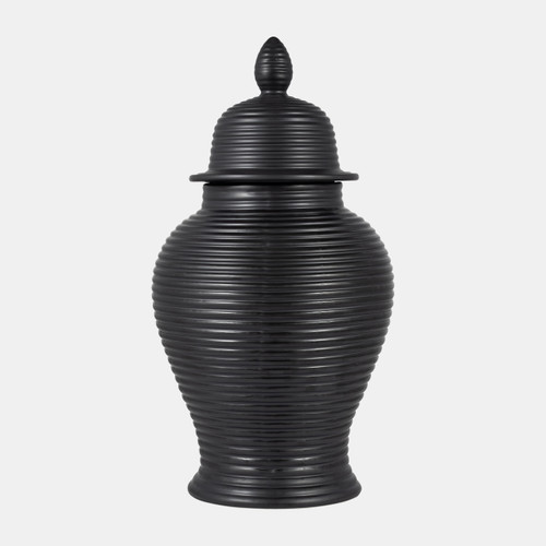 sagebrook home Cer 24" Ribbed Temple Jar Black Wishlist Create New