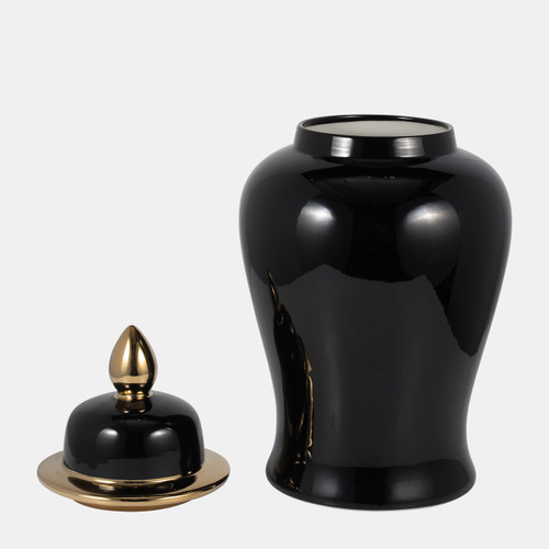 Sagebrook Home Cer 24" Temple Jar Black/gold Wishlist Create New