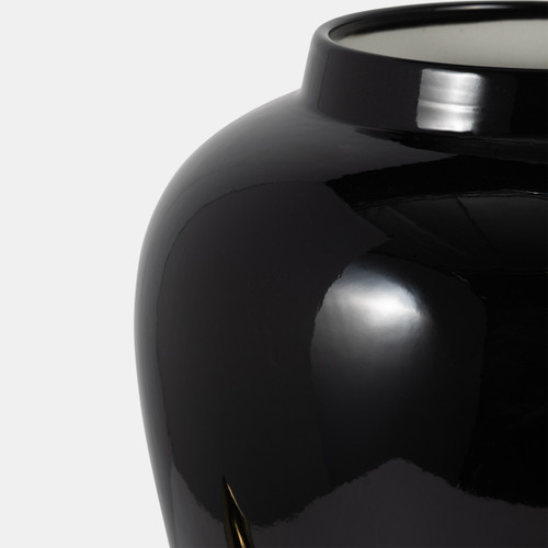 Sagebrook Home Cer 24" Temple Jar Black/gold Wishlist Create New