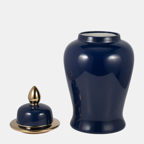 Sagebrook Home Cer 24" Temple Jar Navy/gold Wishlist Create New