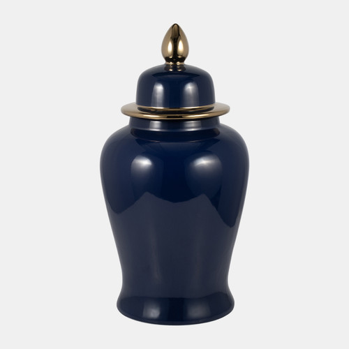 sagebrook home Cer 24" Temple Jar Navy/gold Wishlist Create New