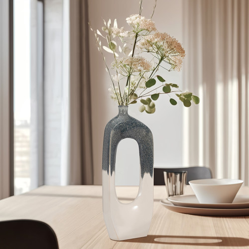 Sagebrook Home Cer 26" Curvy Open Cut-out Vase Blue/white Wishlist Create New