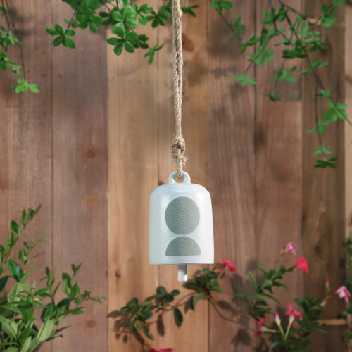 Sagebrook Home Cer 4" Hanging Bell Circles White/green Wishlist Create New