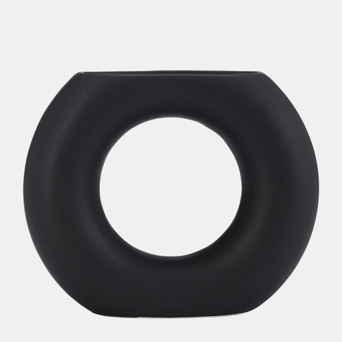 sagebrook home Cer 5" Donut Vase Black Wishlist Create New