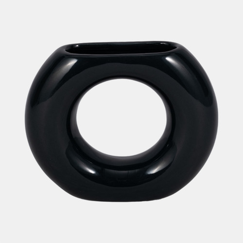 sagebrook home Cer 5" Donut Vase Navy Wishlist Create New