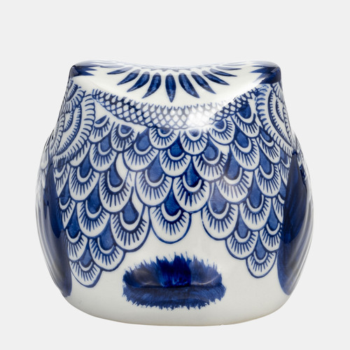Sagebrook Home Cer 5"h Chinoiserie Owl Blue/white Wishlist Create New