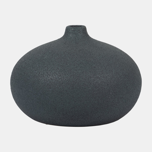 Sagebrook Home Cer 5" Round Volcanic Vase Denim Navy Blue Wishlist Create New