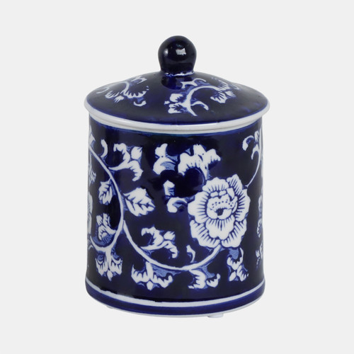 Sagebrook Home Cer 6" 8oz Chinoiserie Scntd Candle W/lid Blu/wht Wishlist Create New