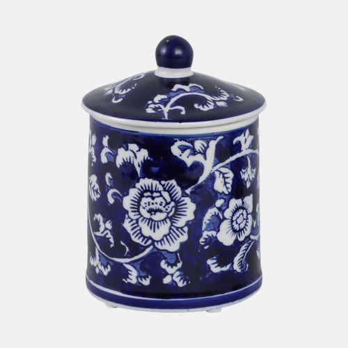 sagebrook home Cer 6" 8oz Chinoiserie Scntd Candle W/lid blu/wht Wishlist Create New