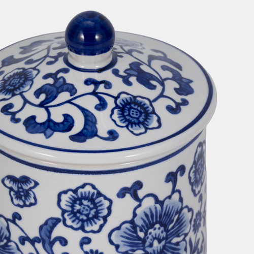 Sagebrook Home Cer 6" 8oz Chinoiserie Scntd Candle W/lid Wht/blu Wishlist Create New