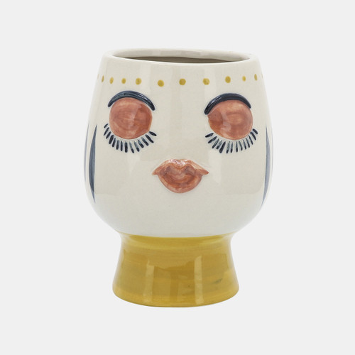 Sagebrook Home Cer 6"d Face Vase Multi Wishlist Create New