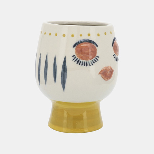 sagebrook home Cer 6"d Face Vase Multi Wishlist Create New