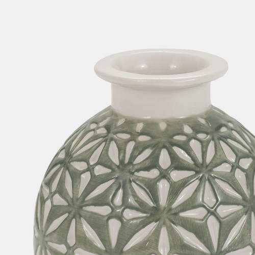 Sagebrook Home Cer 6" Daisy Vase Dark Sage Wishlist Create New