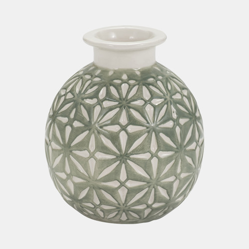sagebrook home Cer 6" Daisy Vase Dark Sage Wishlist Create New