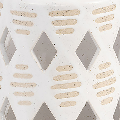 Sagebrook Home Cer 6"h Diamond Cut Out Lantern Ivory Wishlist Create New