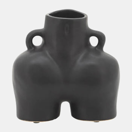 Sagebrook Home Cer 6" Half Body Vase Black Wishlist Create New