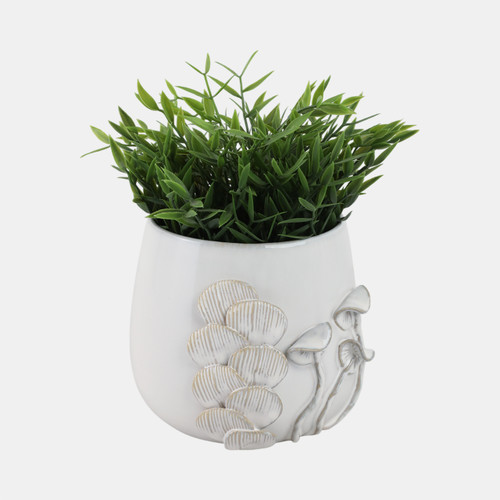Sagebrook Home Cer 6" Mushroom Applique Planter Ivory Wishlist Create New