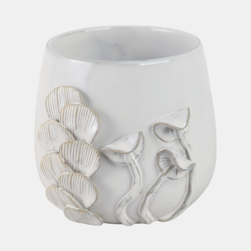 sagebrook home Cer 6" Mushroom Applique Planter Ivory Wishlist Create New