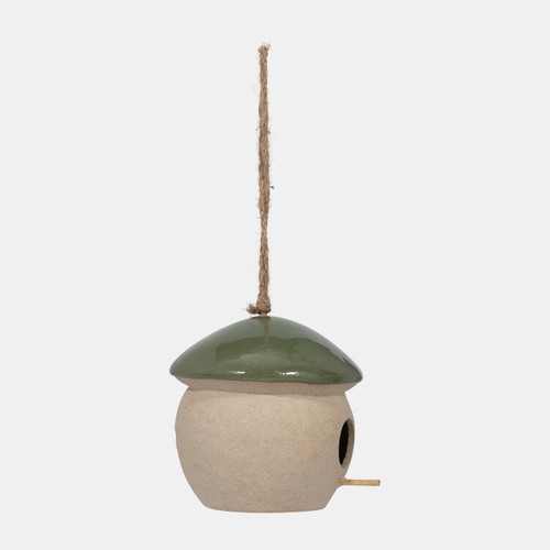 Sagebrook Home Cer 6" Round Bird Feeder Green Wishlist Create New