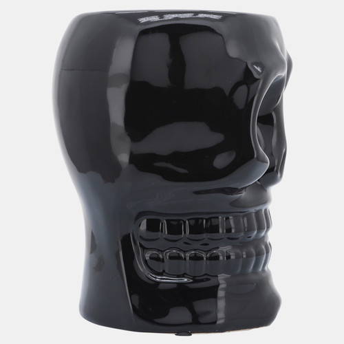Sagebrook Home Cer 6" Skull Vase Black Wishlist Create New