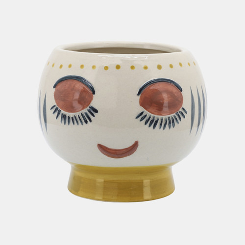 Sagebrook Home Cer 7"d Face Planter Multi Wishlist Create New