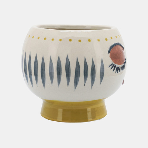 Sagebrook Home Cer 7"d Face Planter Multi Wishlist Create New