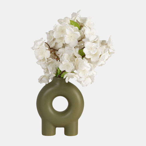 Sagebrook Home Cer 7" Donut Footed Vase Olive Wishlist Create New