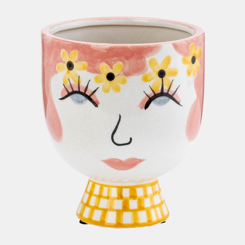 Sagebrook Home Cer 7"h Pretty Eyelash Flower Vase Pnk/wht Wishlist Create New